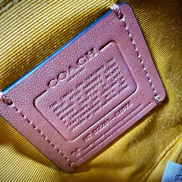 Coach Disney Mickey Mouse X Keith Haring Serena Satchel Crossbody Chalk/ Multi - Picture 6 of 13